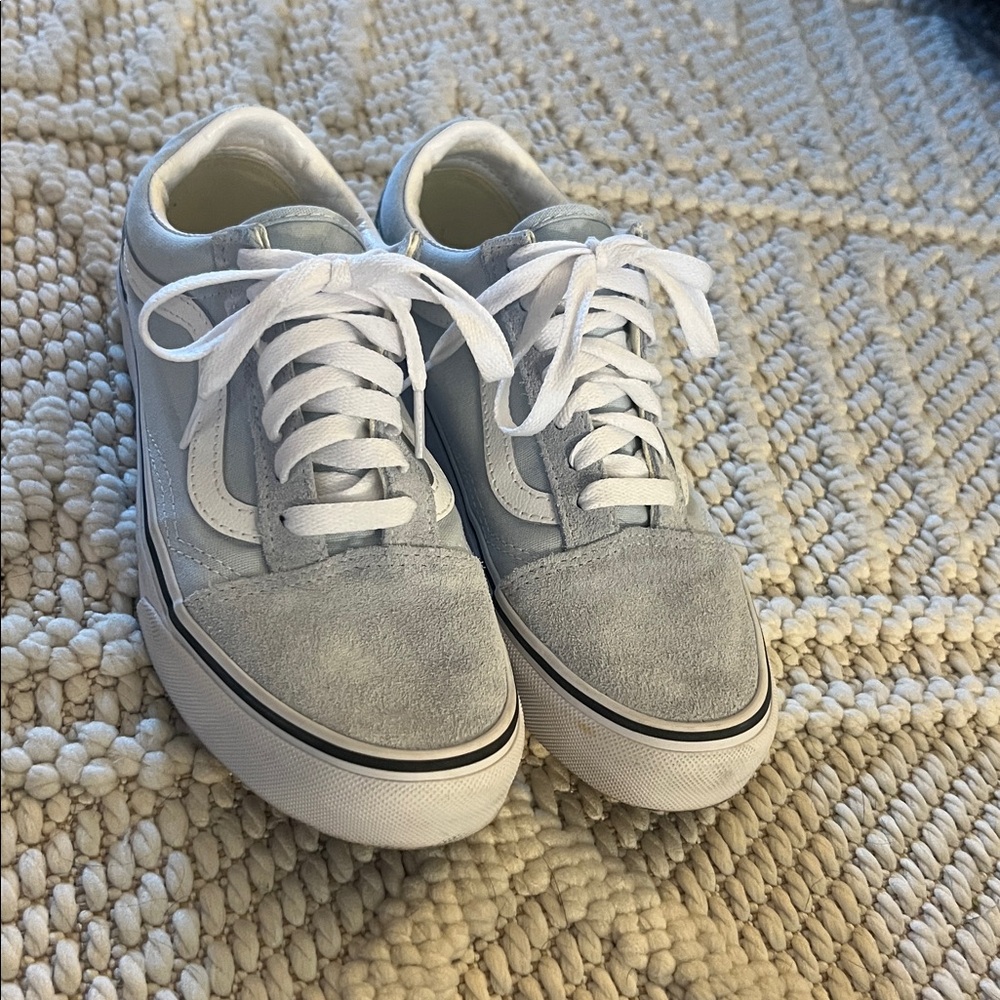 Light blue and White Sneakers vans